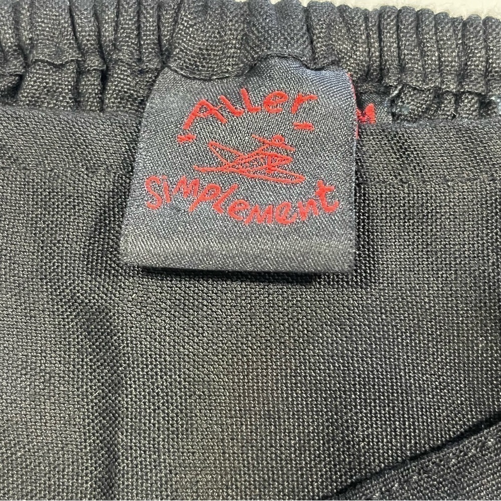 Aller Simplement Black Shirred Cropped Wide Leg Pants Sm/Med - Picture 7 of 12